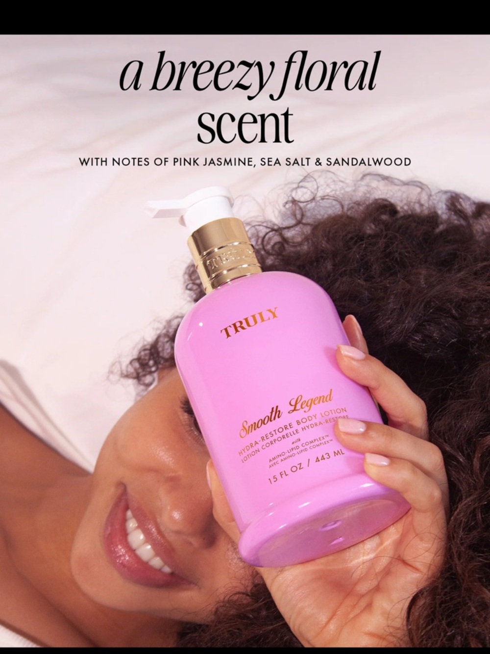 Truly Beauty Smooth Legend Body Lotion 15oz Hydra Restore Pink Jasmine NEW - Picture 2 of 9